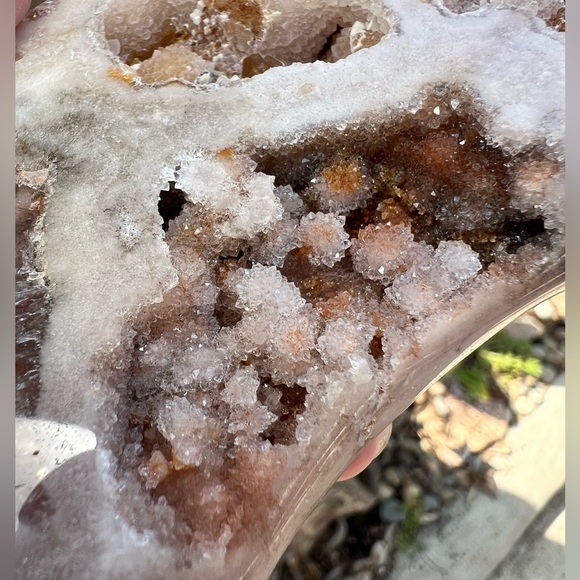 Pink Amethyst Sugar Druzy Moon - Picture 11 of 11